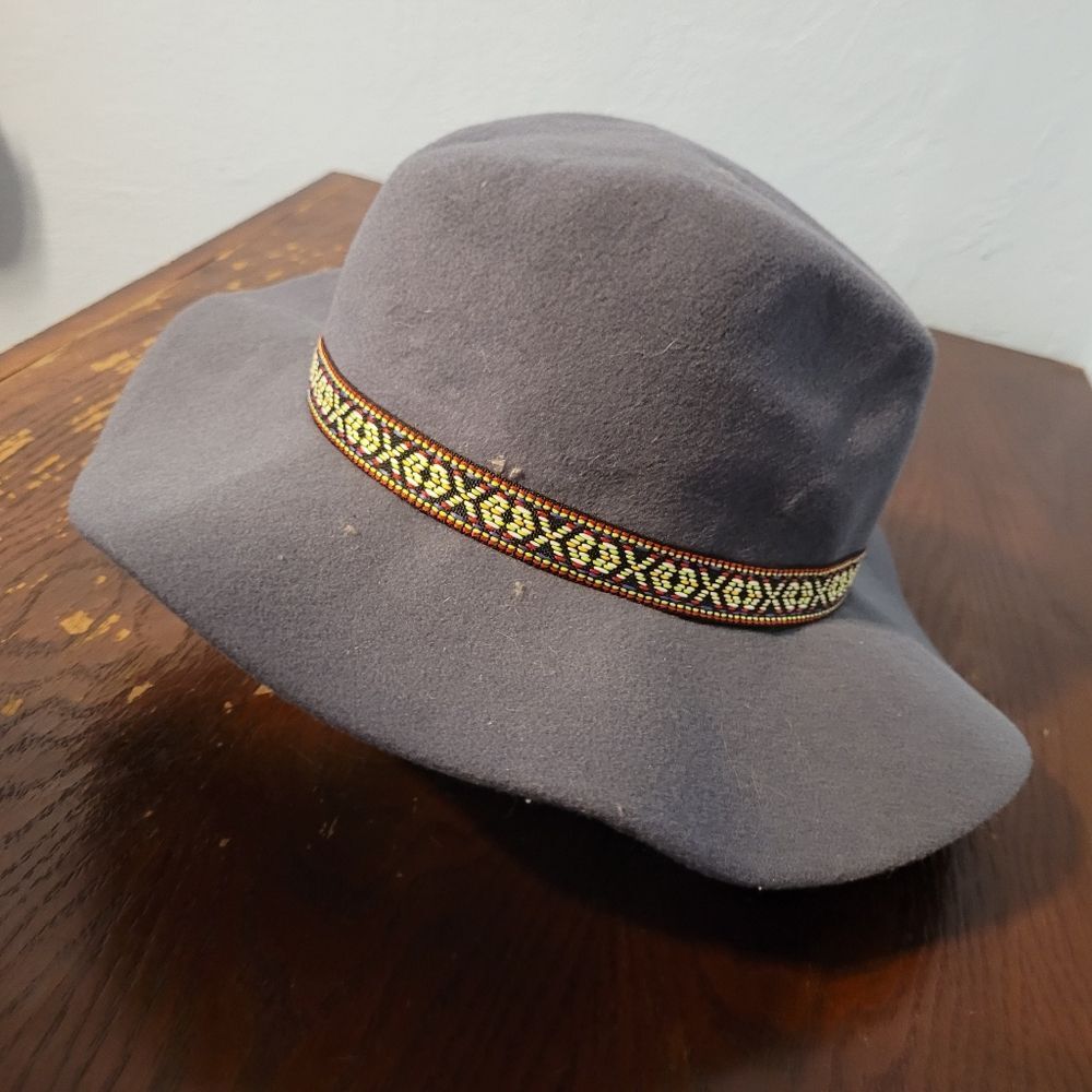 Do Everything in Love Gray Fedora Hat with Band - One Size - Dry Clean